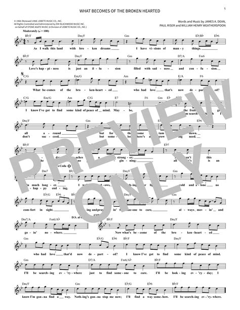 what becomes of the broken hearted sheet music jimmy ruffin school of rock vocal