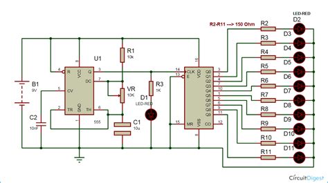 Click here for all circuit diagrams. LED Chaser Circuit Diagram