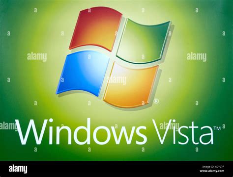 Logo Of Microsoft Windows Vista Stock Photo Alamy