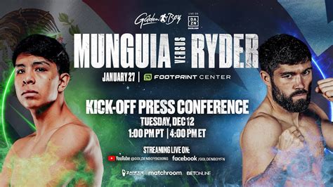 Jaime Munguia Vs John Ryder Kick Off Press Conference Youtube