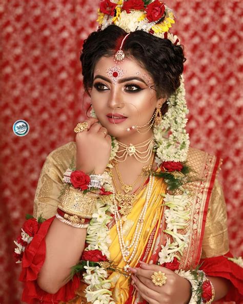 Pin By Ohelah Ali On Biye R Collection Bengali Bridal Makeup Bengali