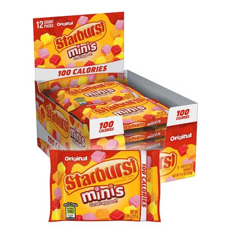 Buy Starburst Minis 100 Calories Original Fruit Chews Candy Bulk Pack