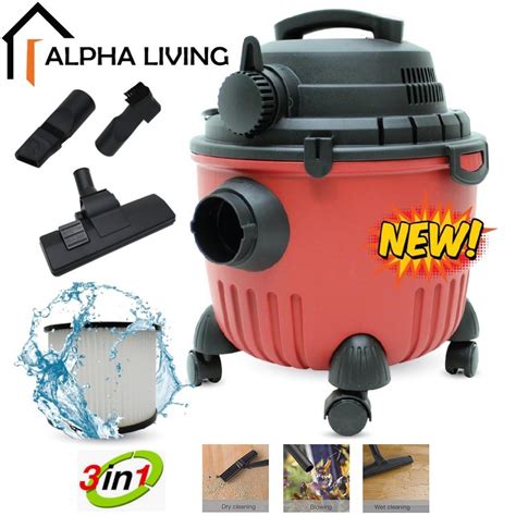 Alpha Living 3 In 1 Wetdryblow Heavy Duty 10l Vacuum Cleaner 1200w