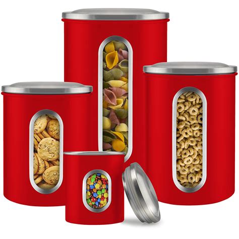 Buy Canister Sets For Kitchen Counter Red Kitchen Decor And