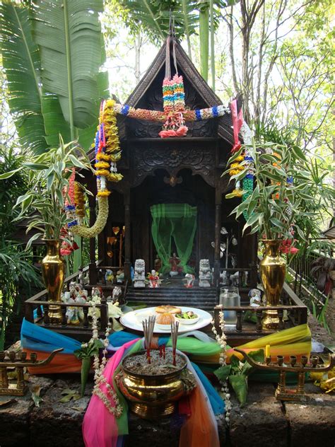 An Altar For Honoring The Ancestors Where We Stayed In Chiang Mai