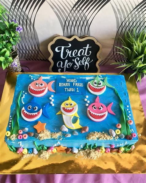 Shark Birthday Cakes Baby Boy Birthday Cake Kids Birthday Theme 1st