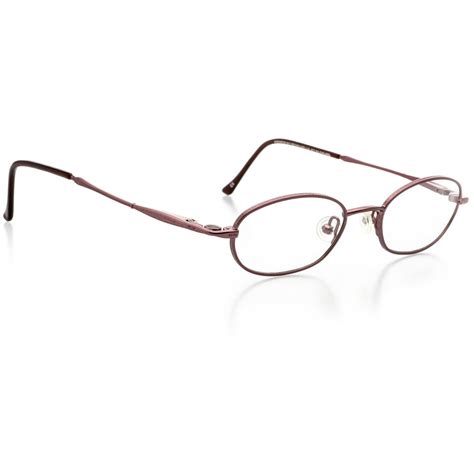 optical eyewear oval shape metal full rim frame prescription eyeglasses rx plum walmart
