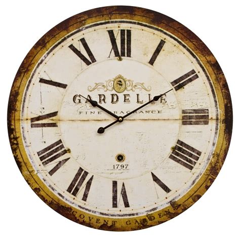 60cm Extra Large Wooden Wall Clock Vintage Retro Antique Shabby Chic