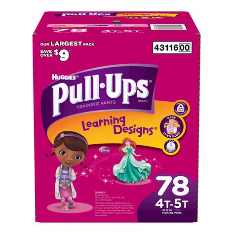 Huggies Pull Ups Training Pants For Girls 78 Count Xl 4t 5t