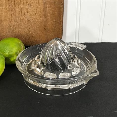 Clear Glass Juicer Reamer Large Citrus Juicer Tab Handle And Etsy