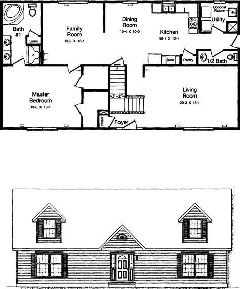 Cape Cod Floor Plans House Plans 101775