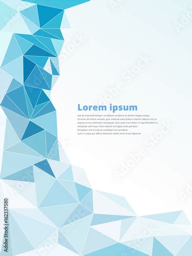 Light Blue Polygonal Mosaic Background Vector Illustration Stock