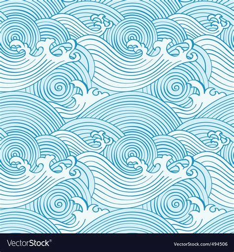 Japanese Seamless Waves Royalty Free Vector Image