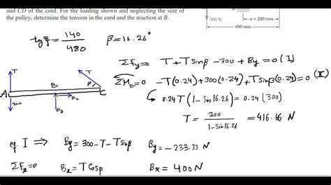 The vector sum of all the forces exerted on. Equilibrium of Rigid Body Problem 4.75 (Statics Tutorials ...