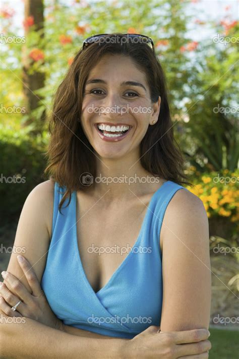 Woman With Arms Crossed Outdoors Stock Photo By Londondeposit 33809651