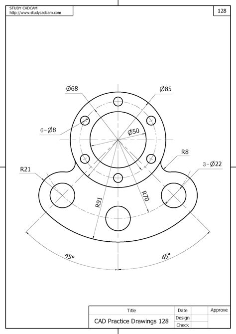 Cad Practice Drawings Cad Zeichnung Bungen