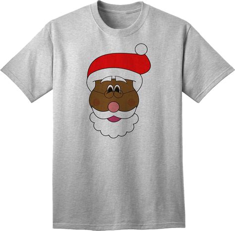 Tooloud Black Santa Claus Face Christmas Adult T Shirt