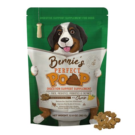 Bernies Best Perfect Poop Cheese Flavor Digestion Support Dog