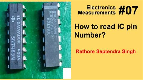 How To Read Ic Pin Number Ic Pin Identification Youtube