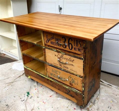 How To Turn A Dresser Into A Rustic Kitchen Island Cart Rustic