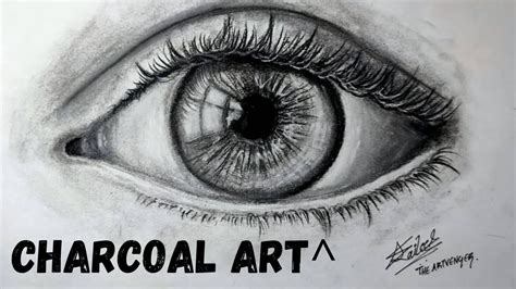 Charcoal Painting Of An Eye Charcoal Technique The Artvenger Youtube