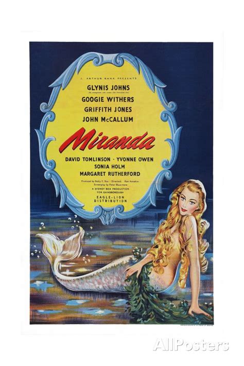 Miranda Glynis Johns 1948 Posters Mermaid Poster
