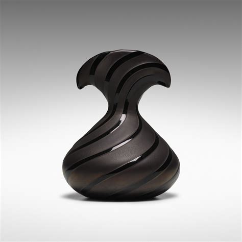 Fratelli Toso Vase 1952 Vase Black Glass Glass Art