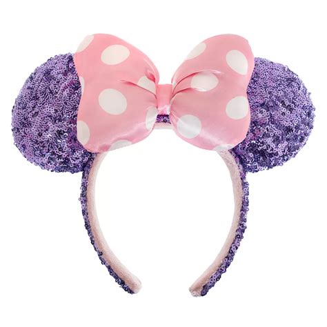 Minnie Mouse Sequin Ears With Polka Dot Bow Disney News