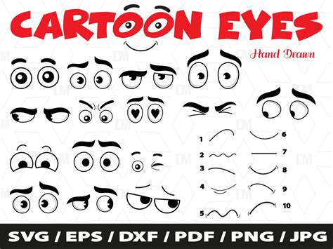 Cartoon Eyes Svg Angry Eyes Googly Eyes Comic Book Eyes And Etsy