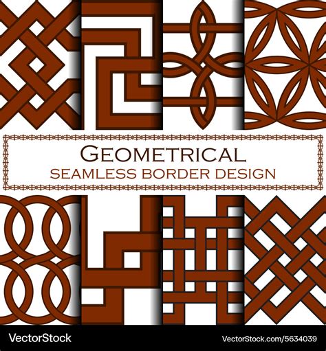 Geometrical Borders Set Royalty Free Vector Image