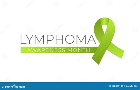 Lymphoma Cancer Awareness Month Isolated Logo Icon Sign Stock Vector