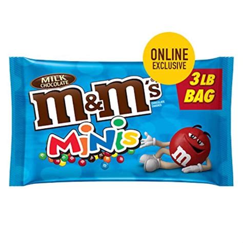 Mandms Minis Milk Chocolate Candy 3 Lb Bulk Candy Bag