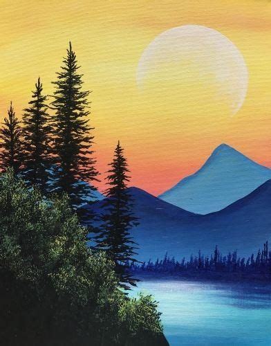 25 Landscape Easy Acrylic Beginner Ideas Painting Light Color Live
