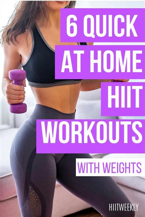 6 Best Hiit Workouts With Weights To Get Fit Quick Hiit Weekly