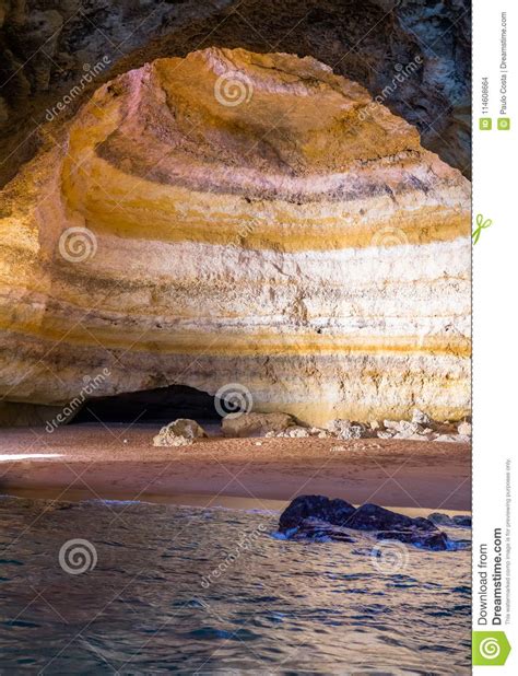 Famous Sea Cave At Benagil Beach In Algarve Portugal