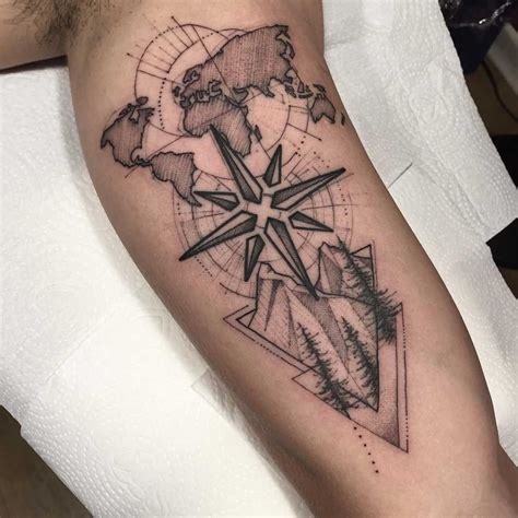 A Compass By Lucas Martinelli Tattoos For Guys Compass Tattoo