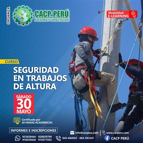 Cacp Perú Curso Seguridad En Trabajos De Altura 2020 1 Virtual