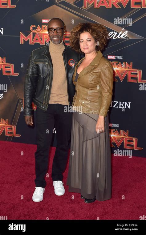 Don Cheadle And His Wife Bridgid Coulter Attending The Captain Marvel