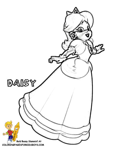 Timida Princesa Daisy De Super Mario Bros Dibujos Para Colorear Y