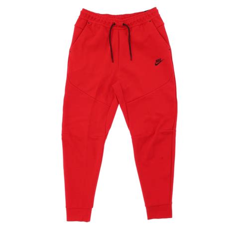 Nike Clothing Tech Fleece Red Sweatpant Mens From Pilot Uk