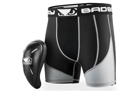 Groin Guard And Compression Support Shorts Men Blkl Full Guard Bad