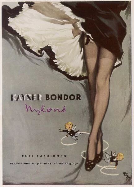 Antiquitäten And Kunst Vintage Ladies Stockings Advert Poster