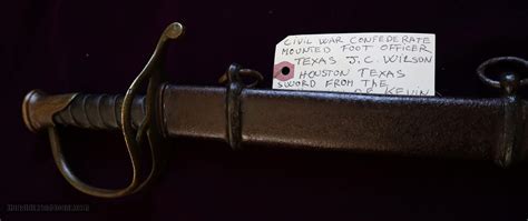 Civil War Confederate Officer J C Wilson Houston Texas Sword 5 Known