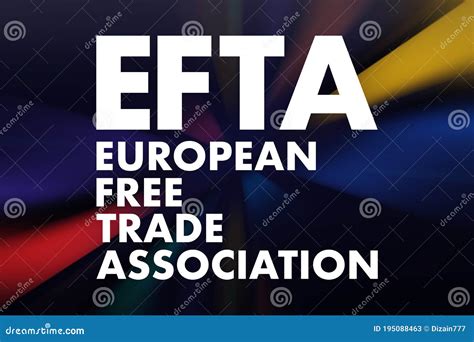 Efta European Free Trade Association Acronym Business Concept Background Stock Illustration