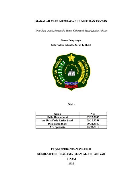 Makalah Hukum Nun Mati Dan Tanwin Mythink Hot Sex Picture