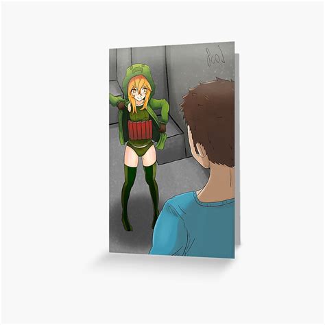 Minecraft Mob Talker Cupa The Creeper And Steve Greeting Card For