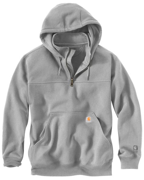 Carhartt Mens Rain Defender Paxton Hooded Zip Mock Work Sweatshirt