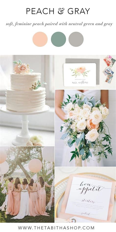Peach And Gray Wedding Inspiration — Tabitha And Lace Peach Wedding