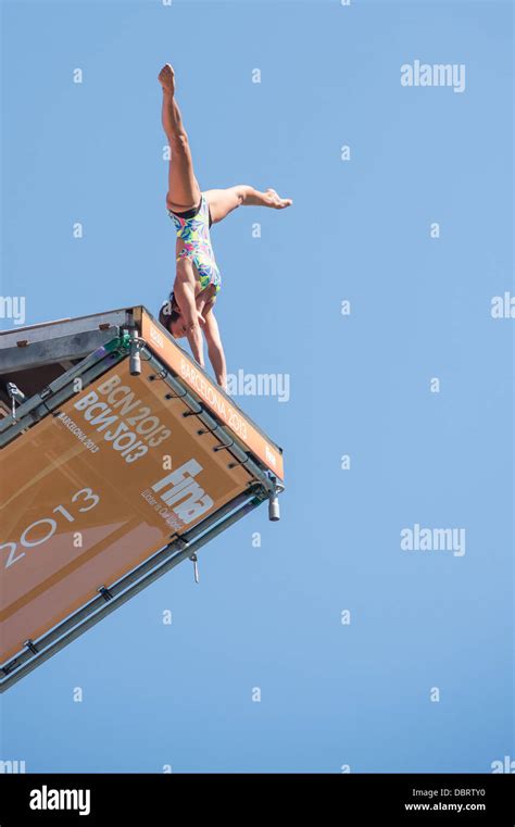 Germanys Anna Bader On The 20m Platform At The Womens High Diving