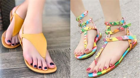Sexy Latest Summer Flat Sandals Designs Trendy Footwear Collection